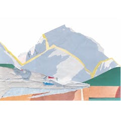 【コラージュ原画:龍山千里】山 / Mountain(額装)